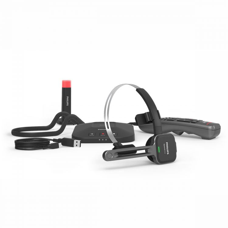 Philips SpeechOne Wireless Headset with Docking Station Remote Control and Status Light Philips SpeechOne Wireless Headset with Docking Station Remote Control and Status Light
